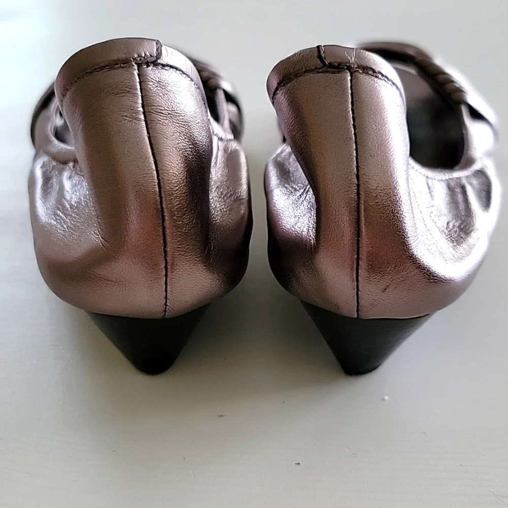 COLE‎ HAAN Natalie Peep-Toe Wedges Nike Air 5.5N